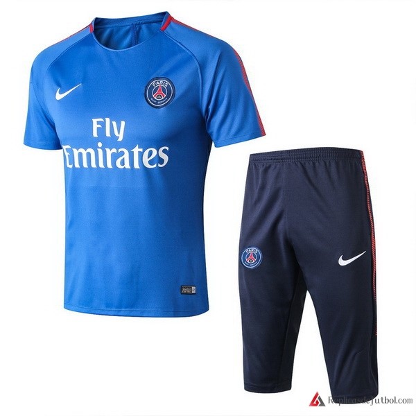 Camiseta Entrenamiento Paris Saint Germain Conjunto Completo 2017-2018 Azul Claro